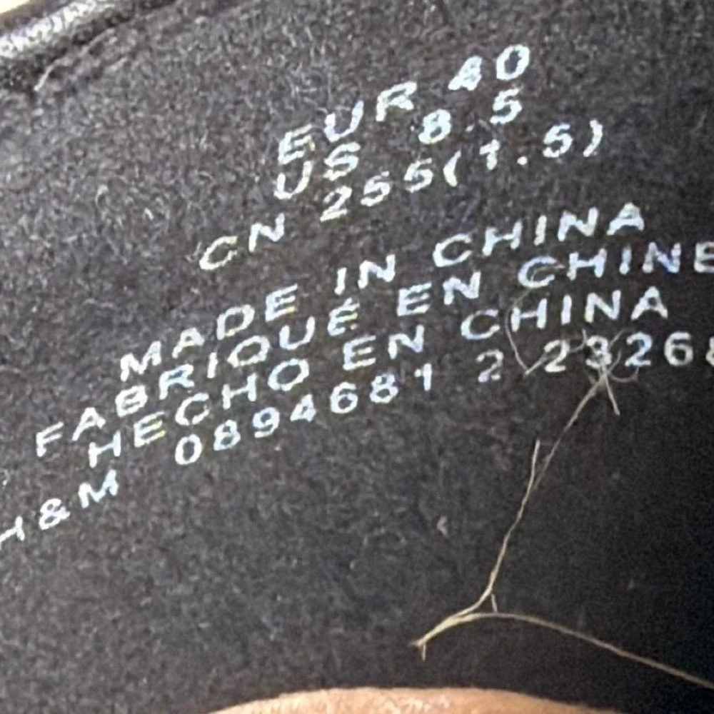 H&M toe shoes marks